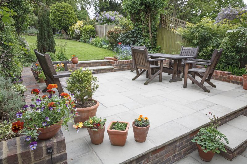 Finished Paver Patio with Landscaping