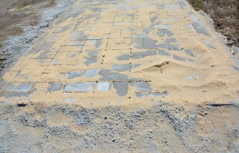 Paver Patio Installation in Progress