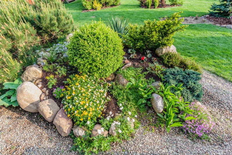 River Rock Garden Installation