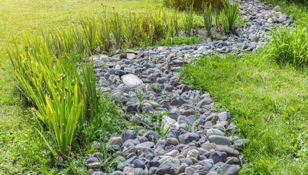 River Rock Garden Installation in Des Moines
