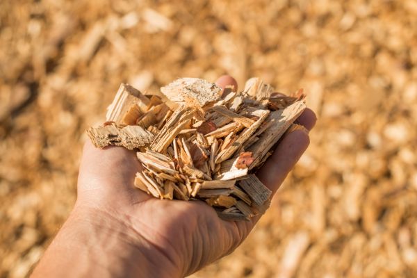 Wood Chips Spreading in Des Moines