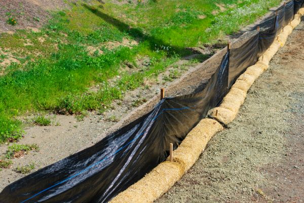 Straw Wattle Installation in Des Moines